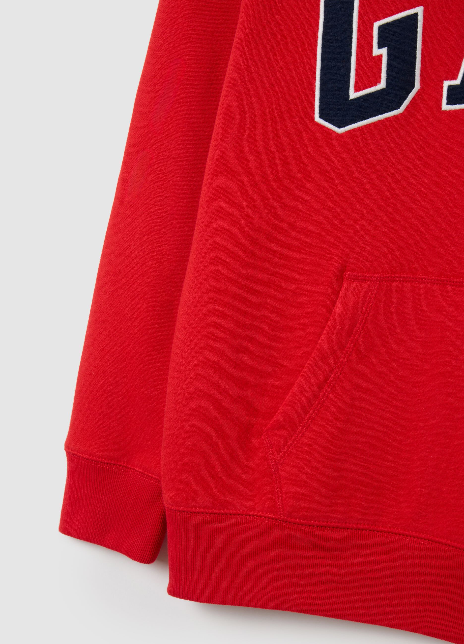 Hoodie with embroidered logo