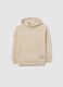 Beige hooded sweatshirt for kids_0