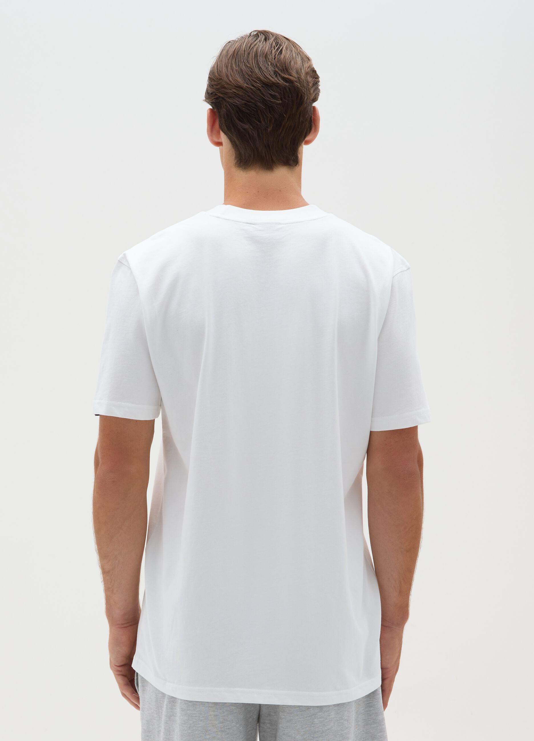 T-shirt in puro cotone bianca con stampa Lakers
