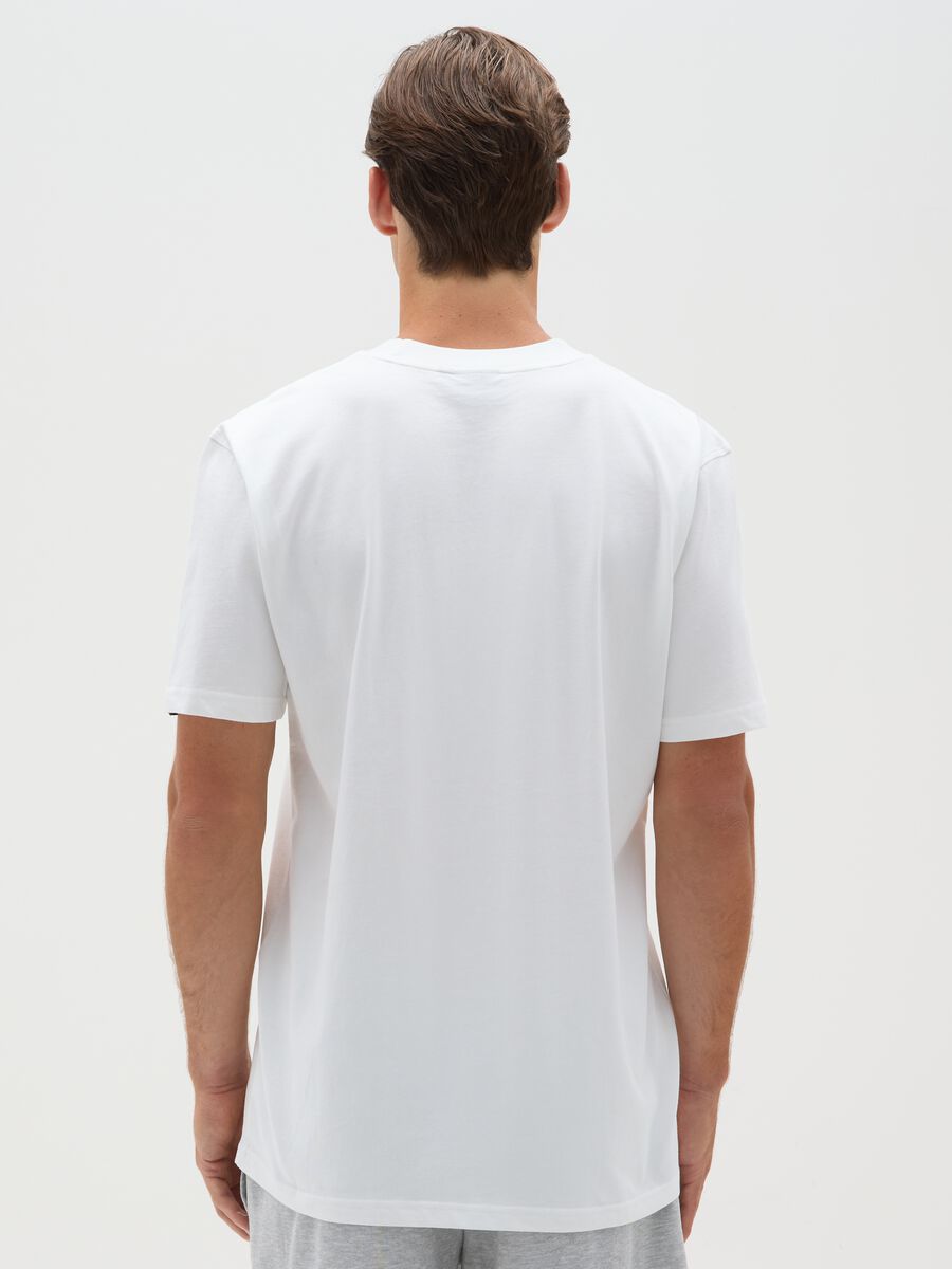 T-shirt in puro cotone bianca con stampa Lakers_2