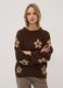Brown and orange wool-blend floral jumper_2