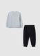Children's jogging set in grey and black cotton blend featuring Spider-Man_1