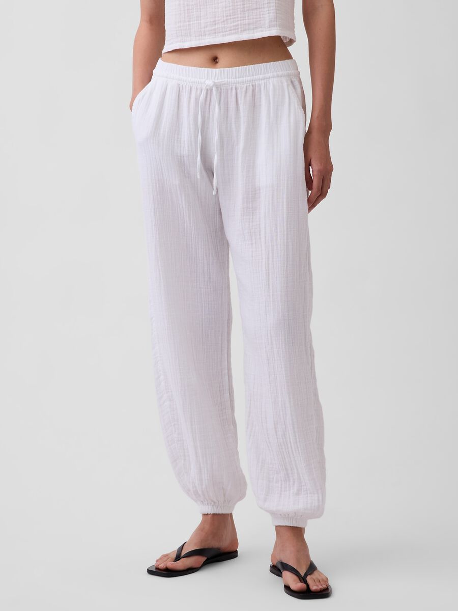 Pantaloni jogger in puro cotone_1