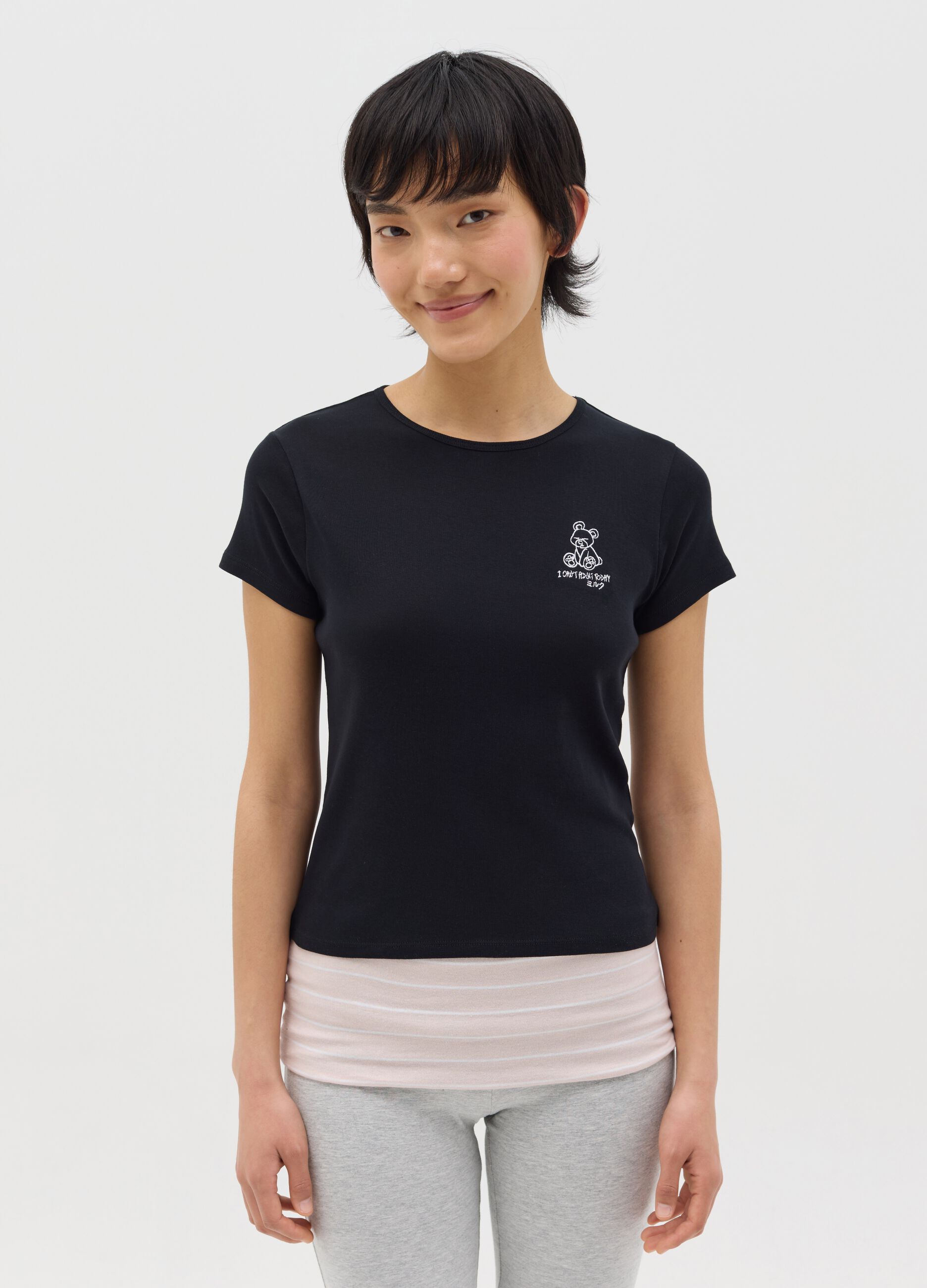 Slim-fit T-shirt in cotton