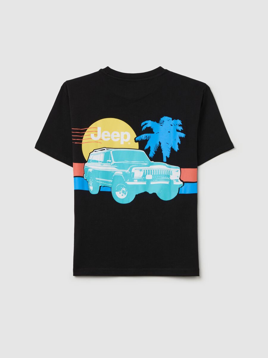 Cotton T-shirt with off-road vehicle and logo print_4