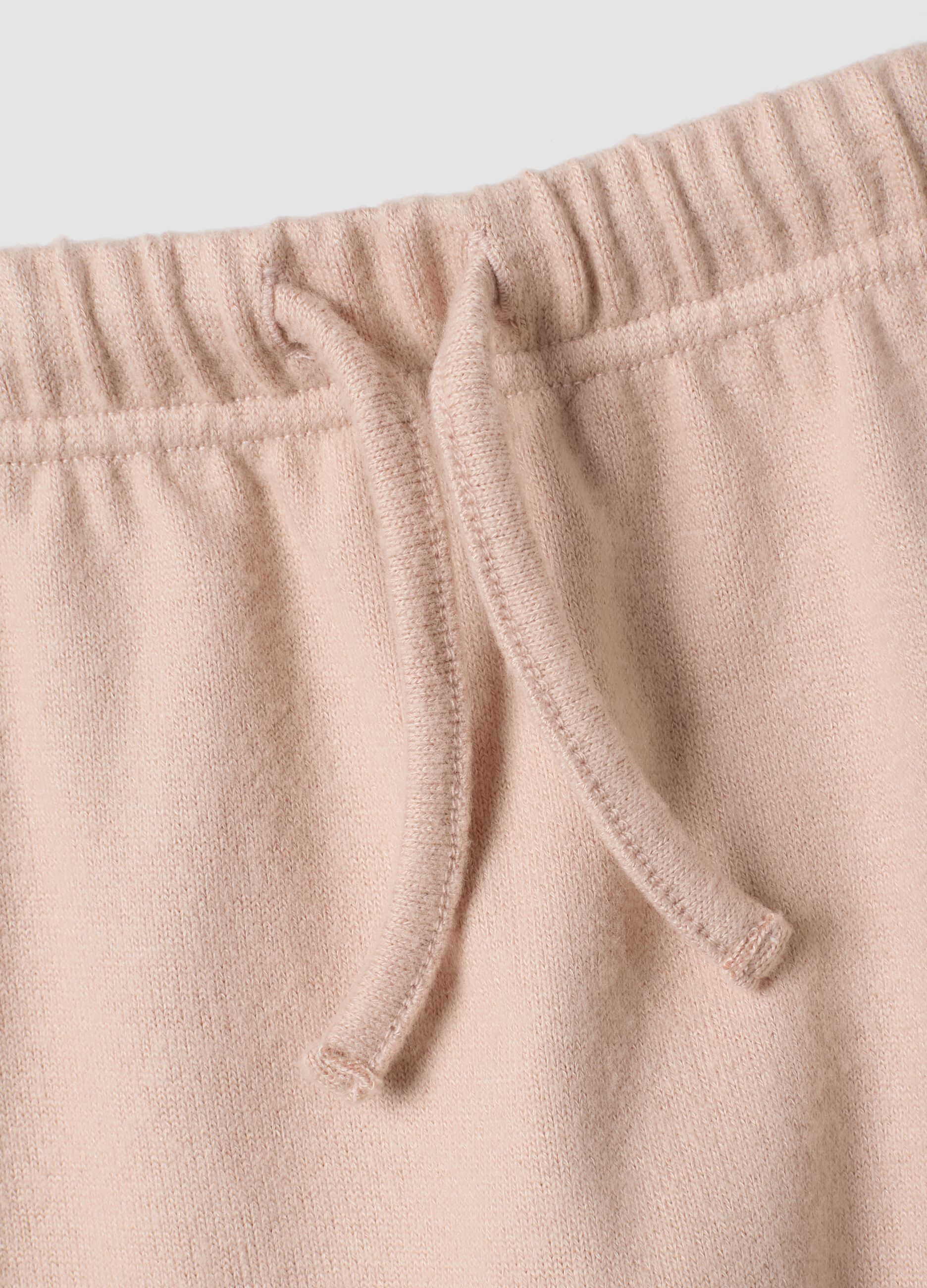 Brown ribbed set in pure organic cotton