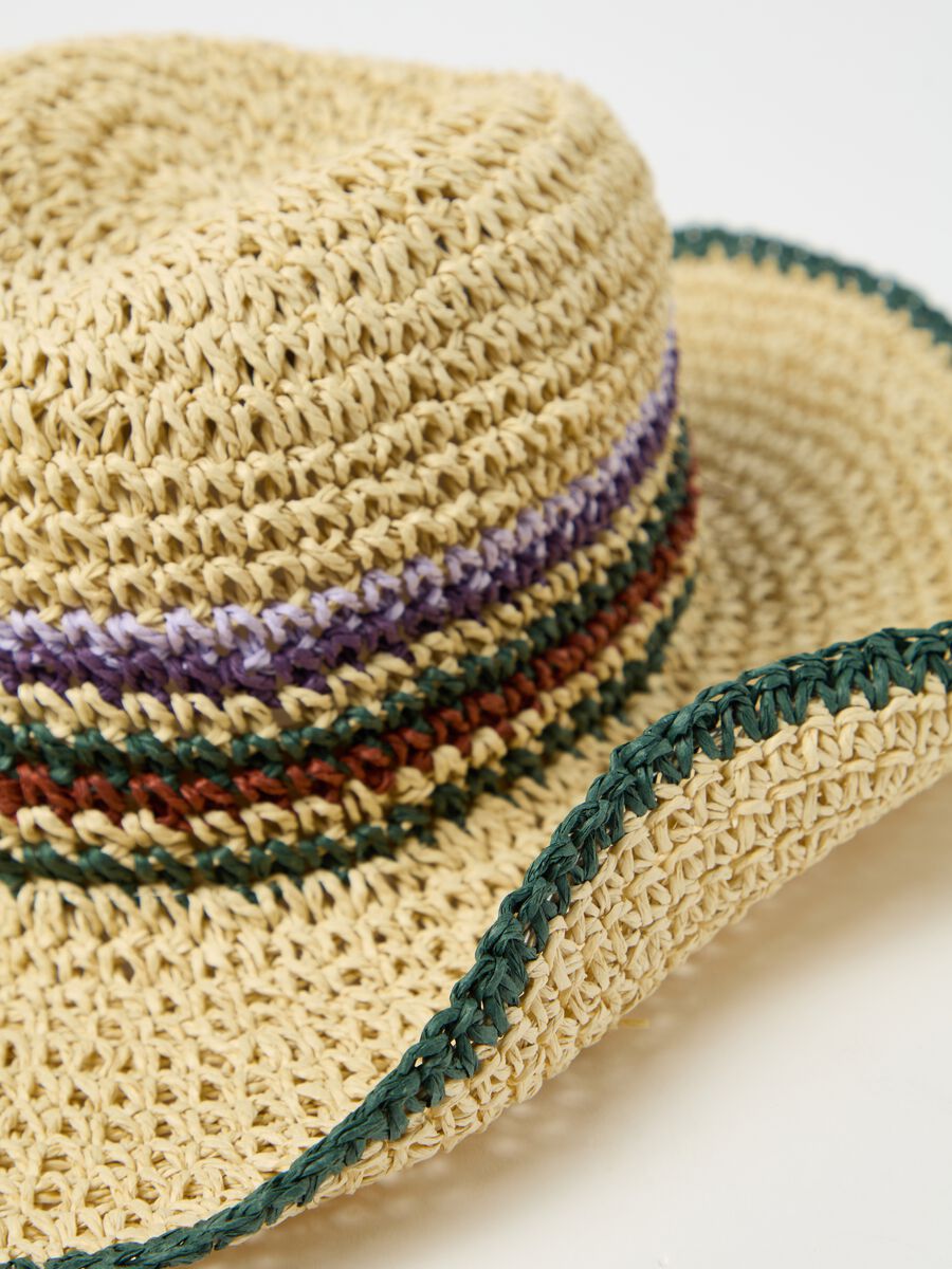 Hat with striped detail_1