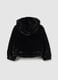 Black soft jacket with hood for girls regular fit_1
