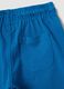 Blue pure organic cotton shorts with elasticated waist for baby boys, regular fit_3