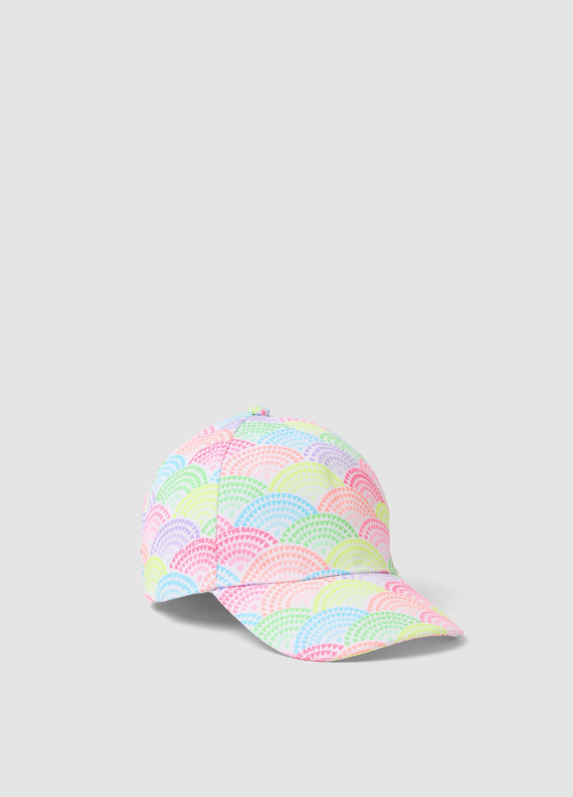 Multicolour patterned baseball cap