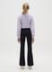 Girls' black regular fit stretch cotton trousers_1