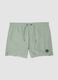 Green swim shorts with elasticated waistband and drawstring_0