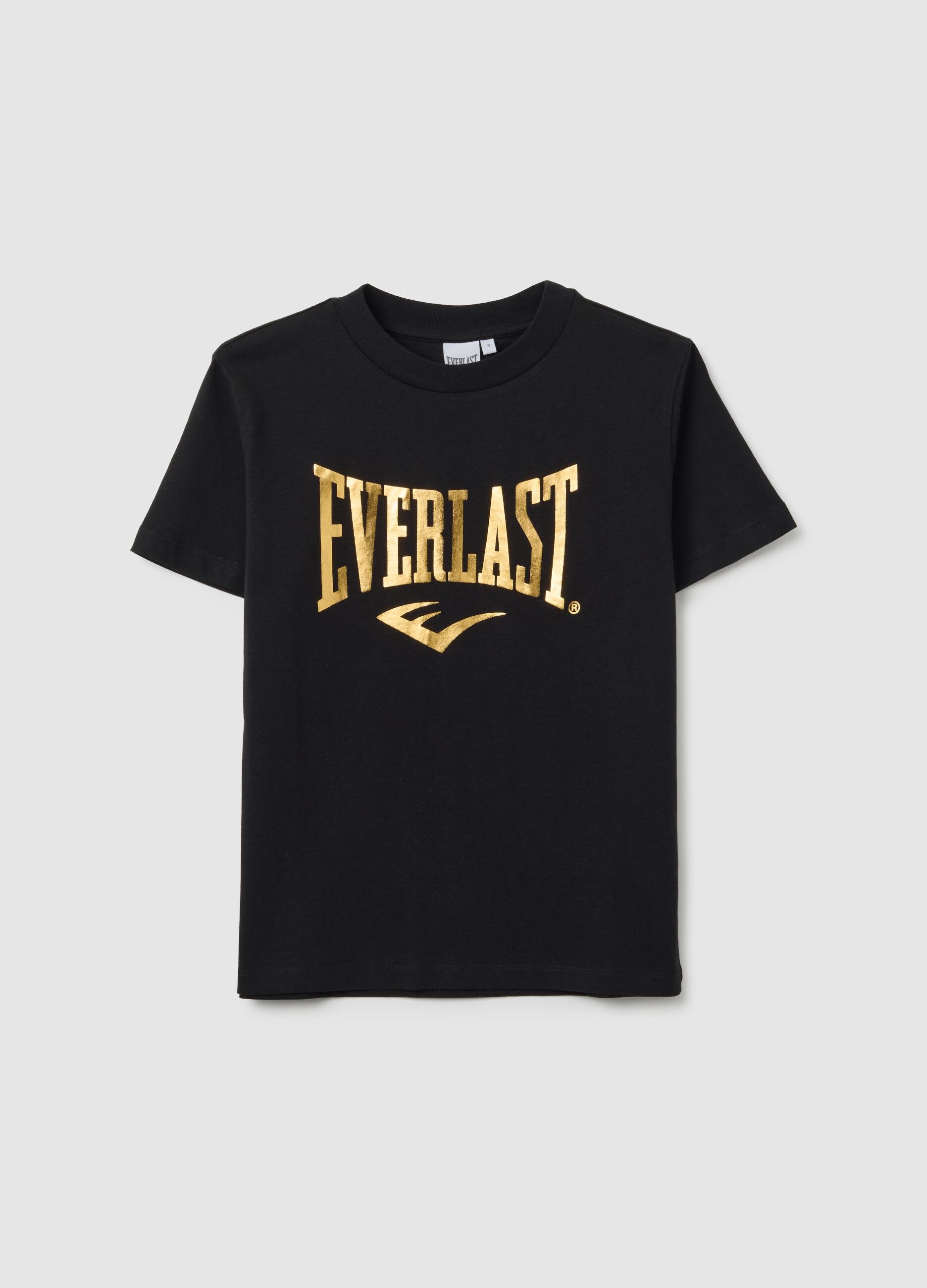 T-shirt in puro cotone nero regular fit Everlast