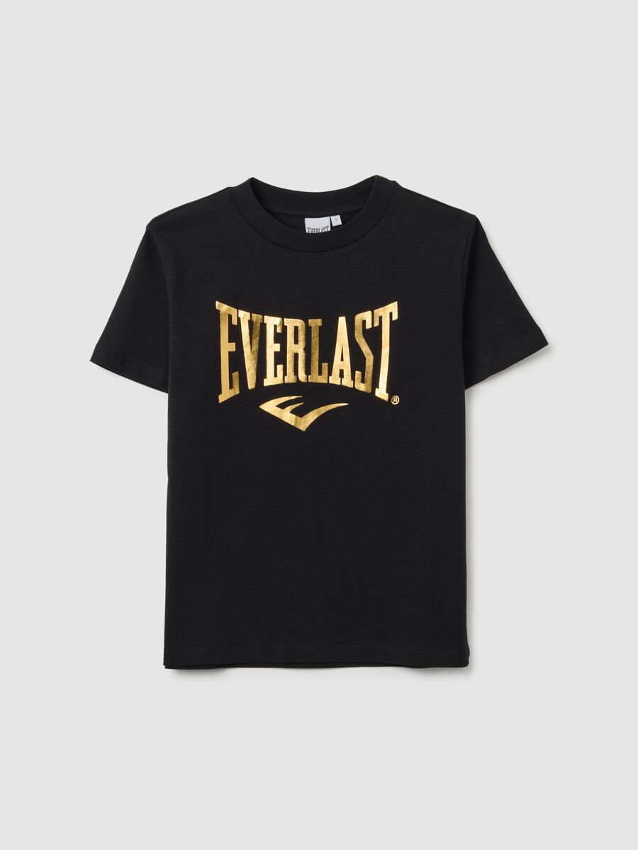 T-shirt in puro cotone nero regular fit Everlast_0