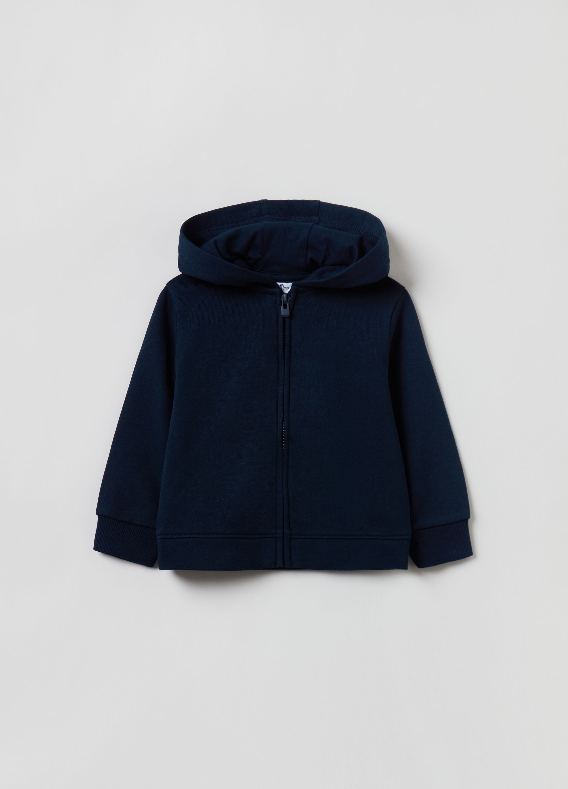 Full-zip in French Terry con cappuccio_0