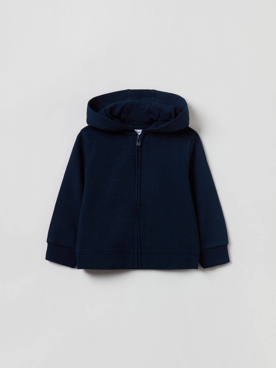 Full-zip in French Terry con cappuccio_0