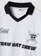 White pure-cotton T-shirt with contrast collar and One Piece print_5