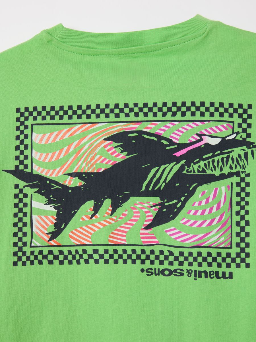 Green T-shirt with graphic print_5