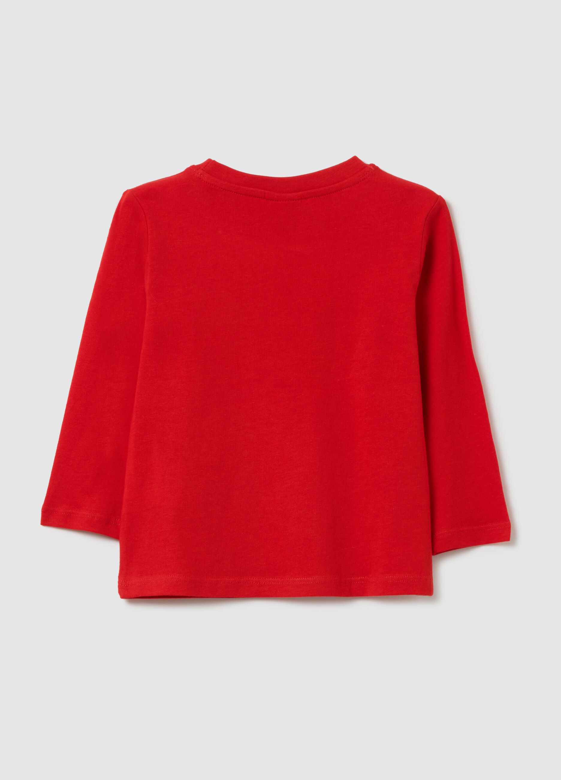 Child's T-shirt in pure red cotton with regular fit