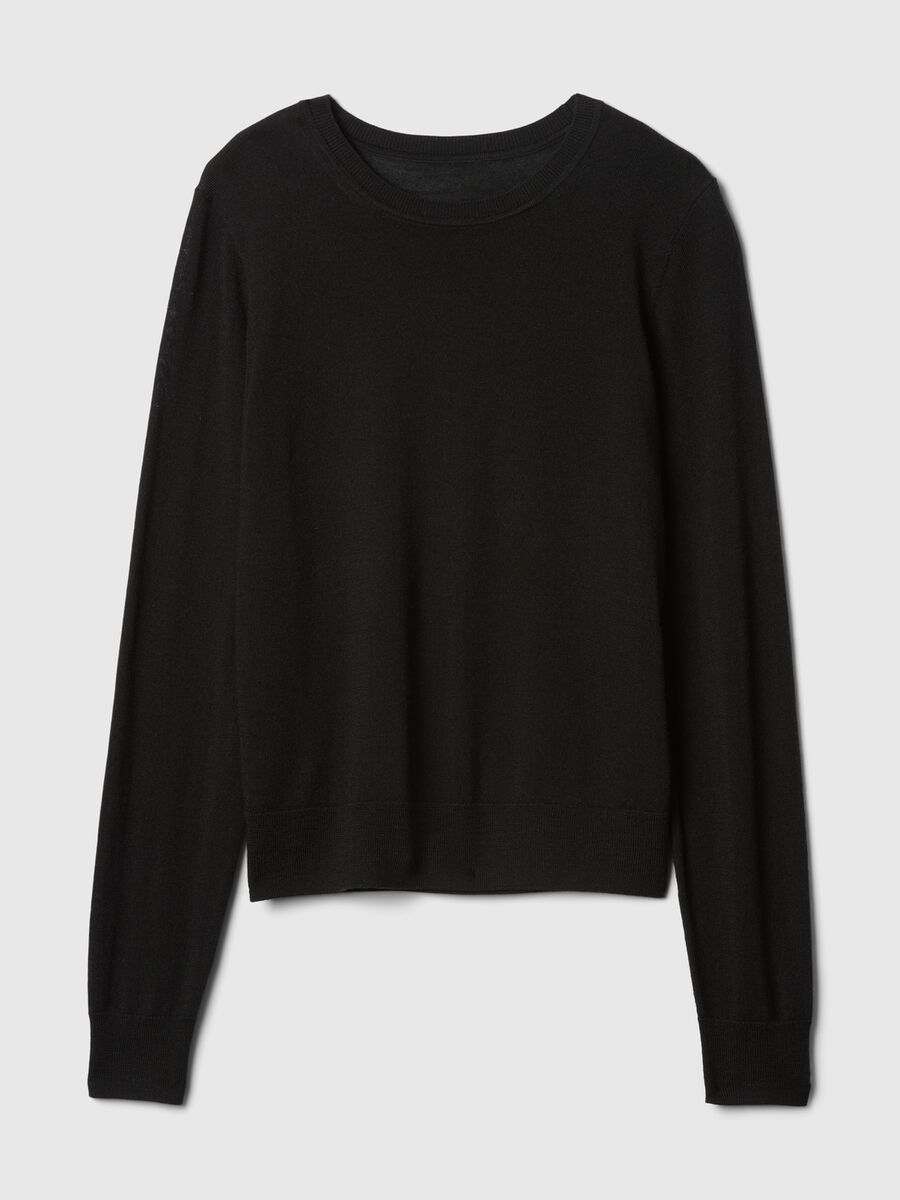 Merino wool pullover with round neck_3
