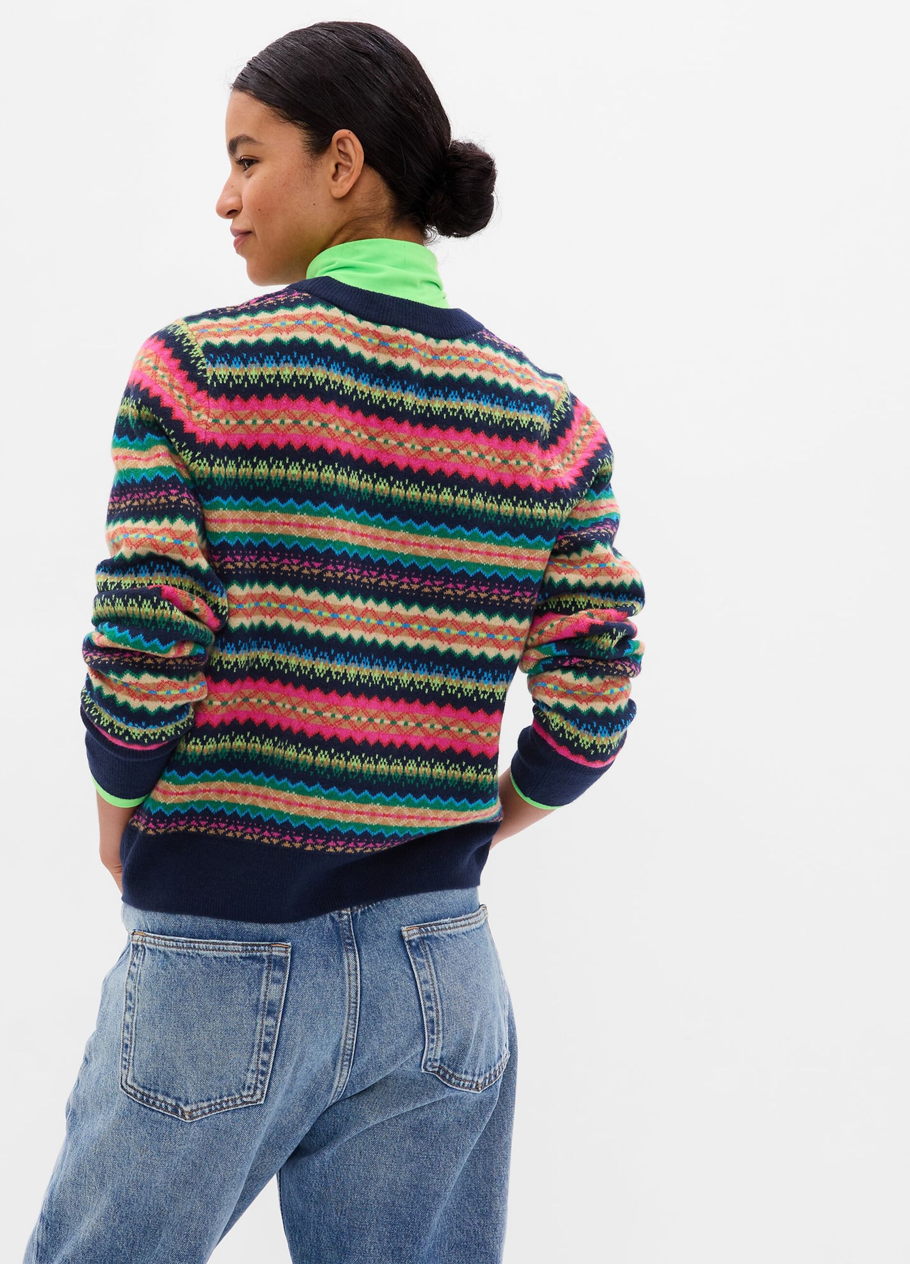 Pullover with zigzag motif