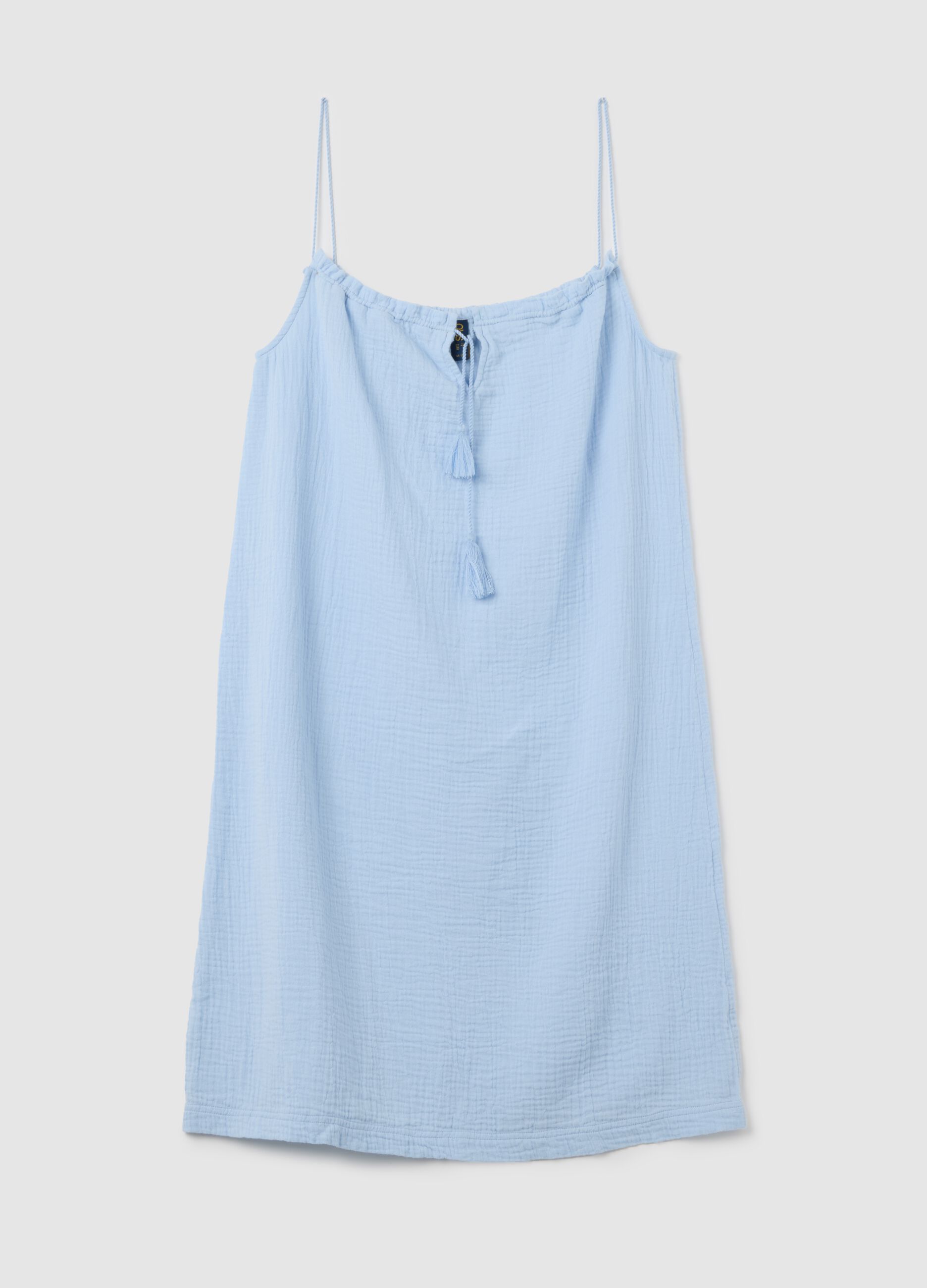 Camicia da donna in puro cotone azzurra