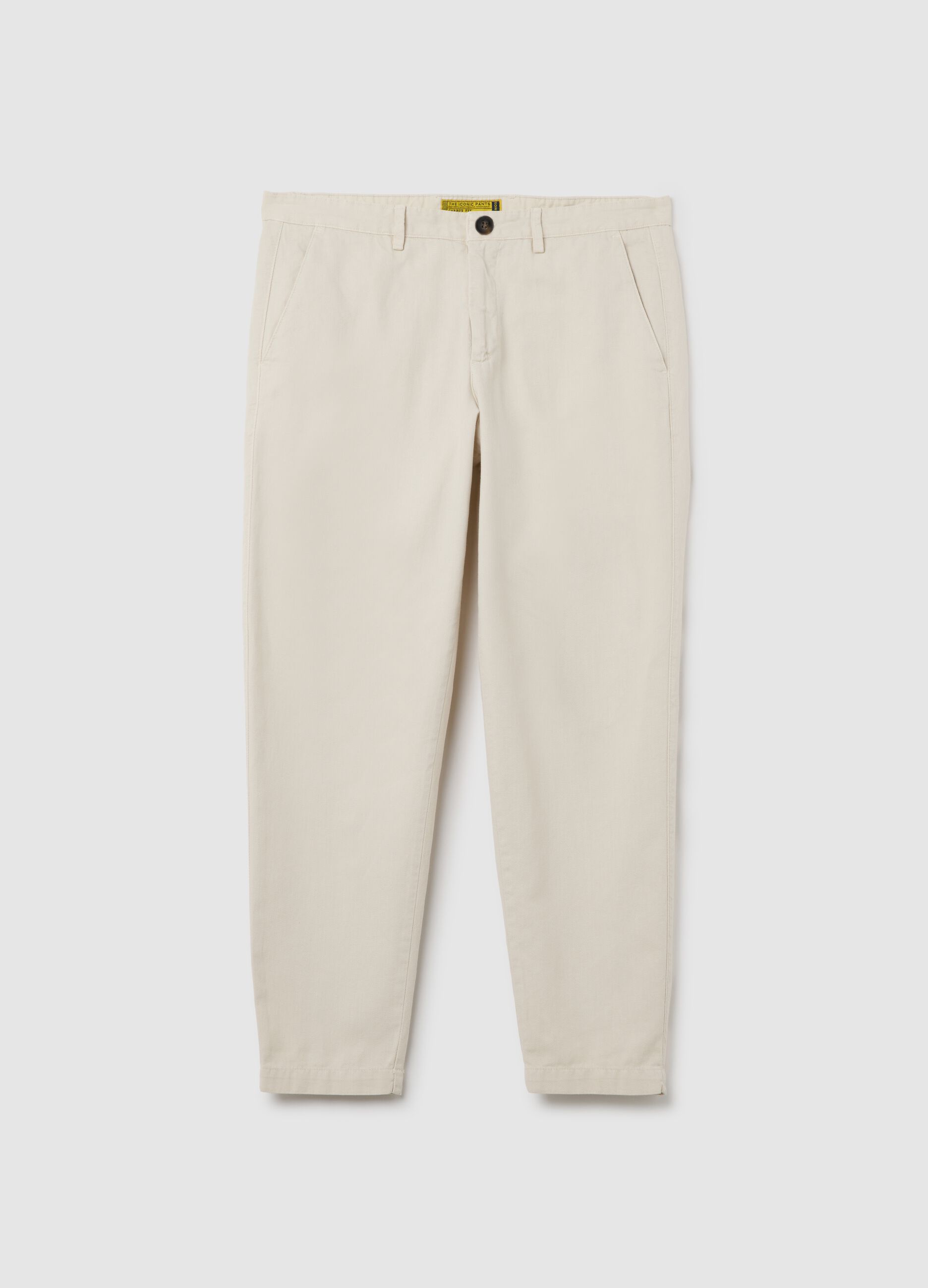 Ovs Beige Cotton Chino Trousers