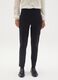 Black stretchy cotton maternity trousers_1