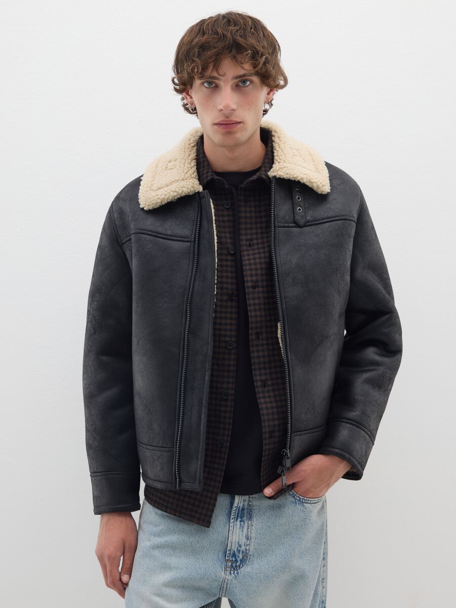 Giacca nera regular fit_0