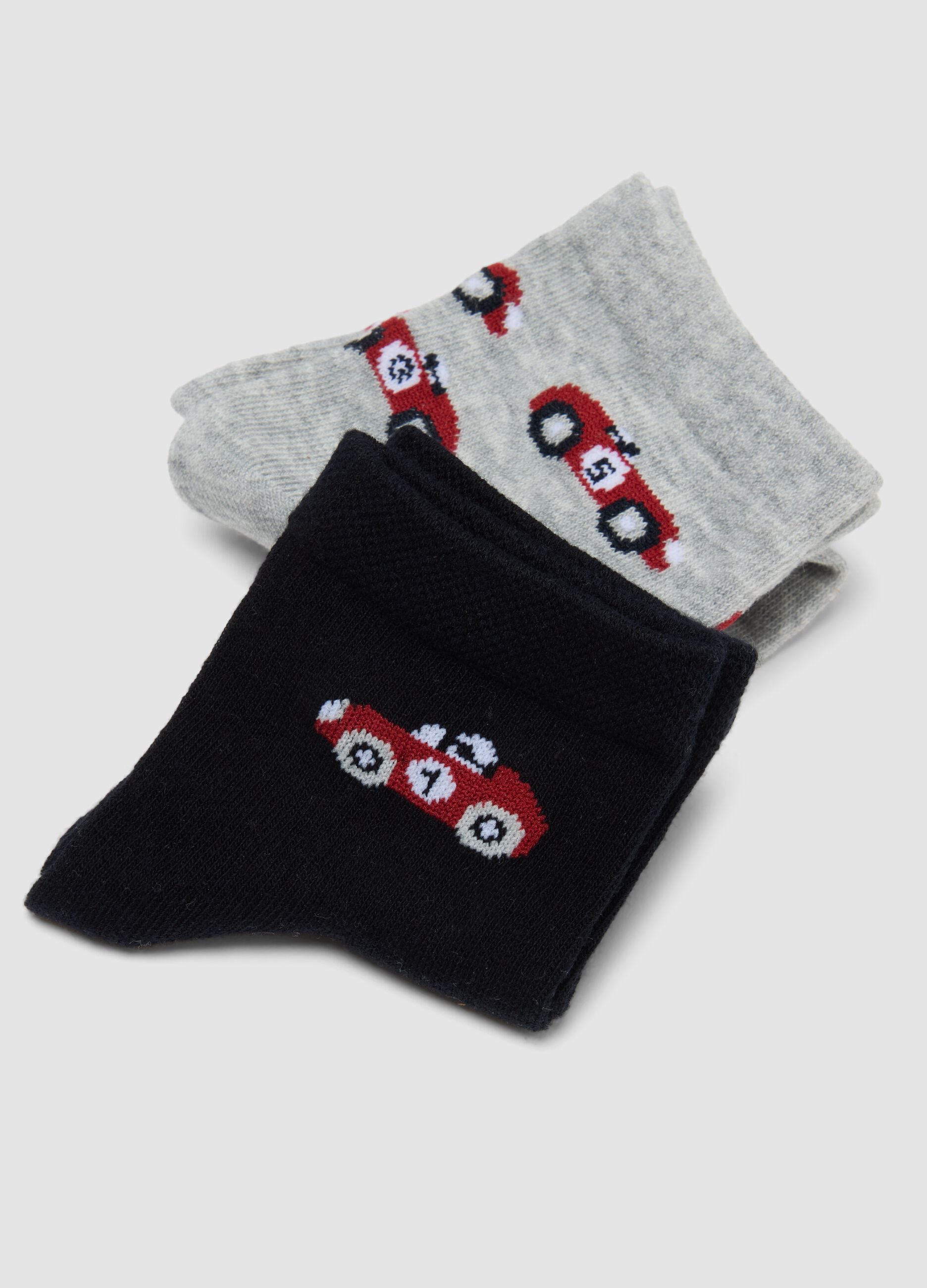 3-pack of multicolour short socks in stretch organic cotton for boys