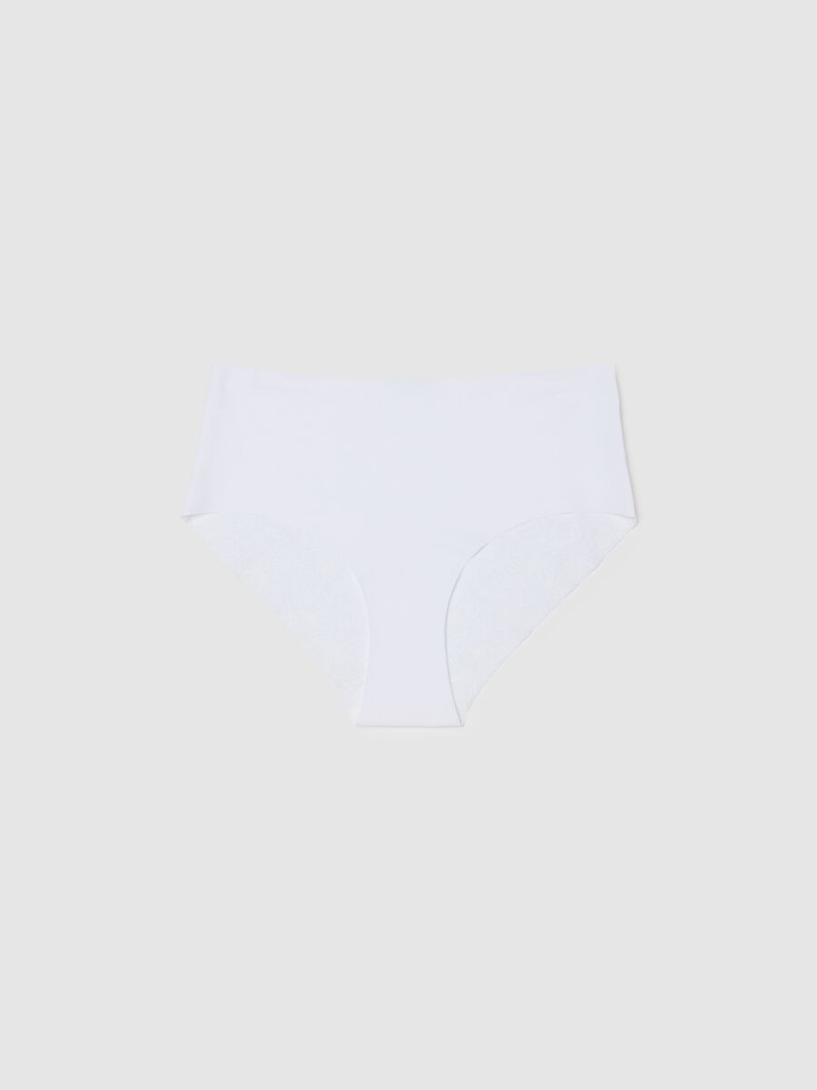 White High-Waisted Stretch Lace Briefs_4