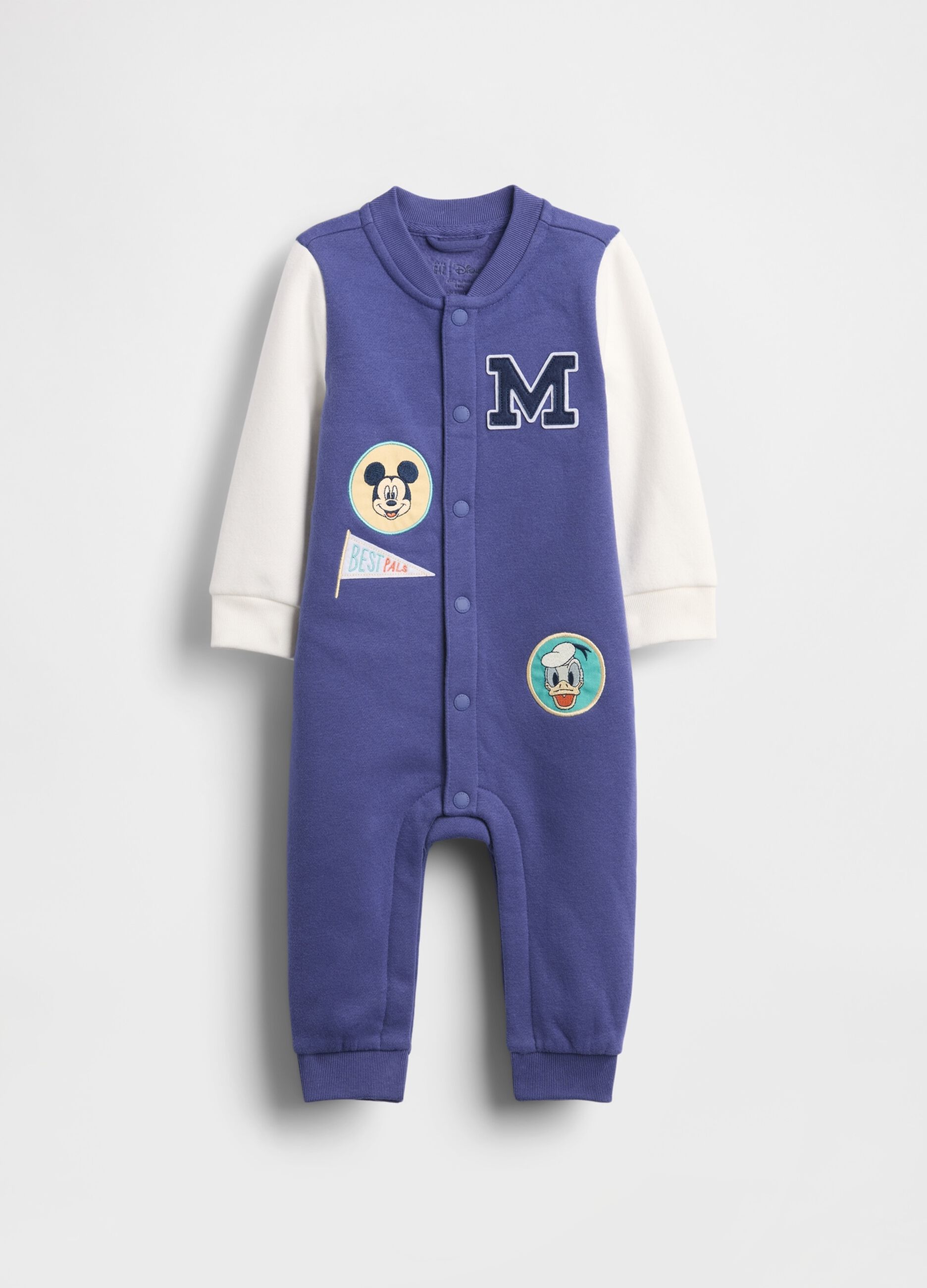 Tutina blu in misto cotone per neonato