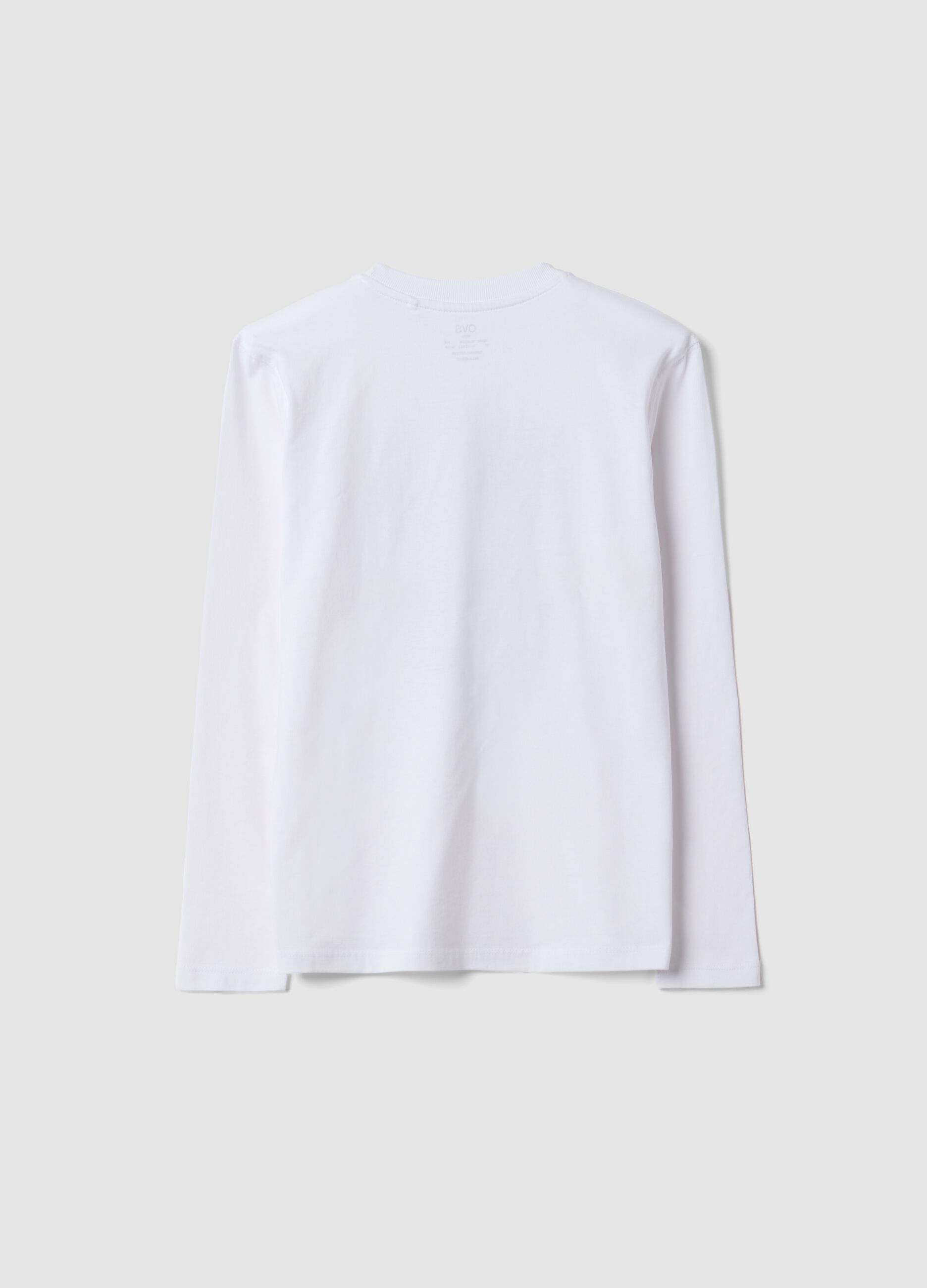 White organic cotton T-shirt with &ldquo;Let&rsquo;s get drip&rdquo; slogan for boys
