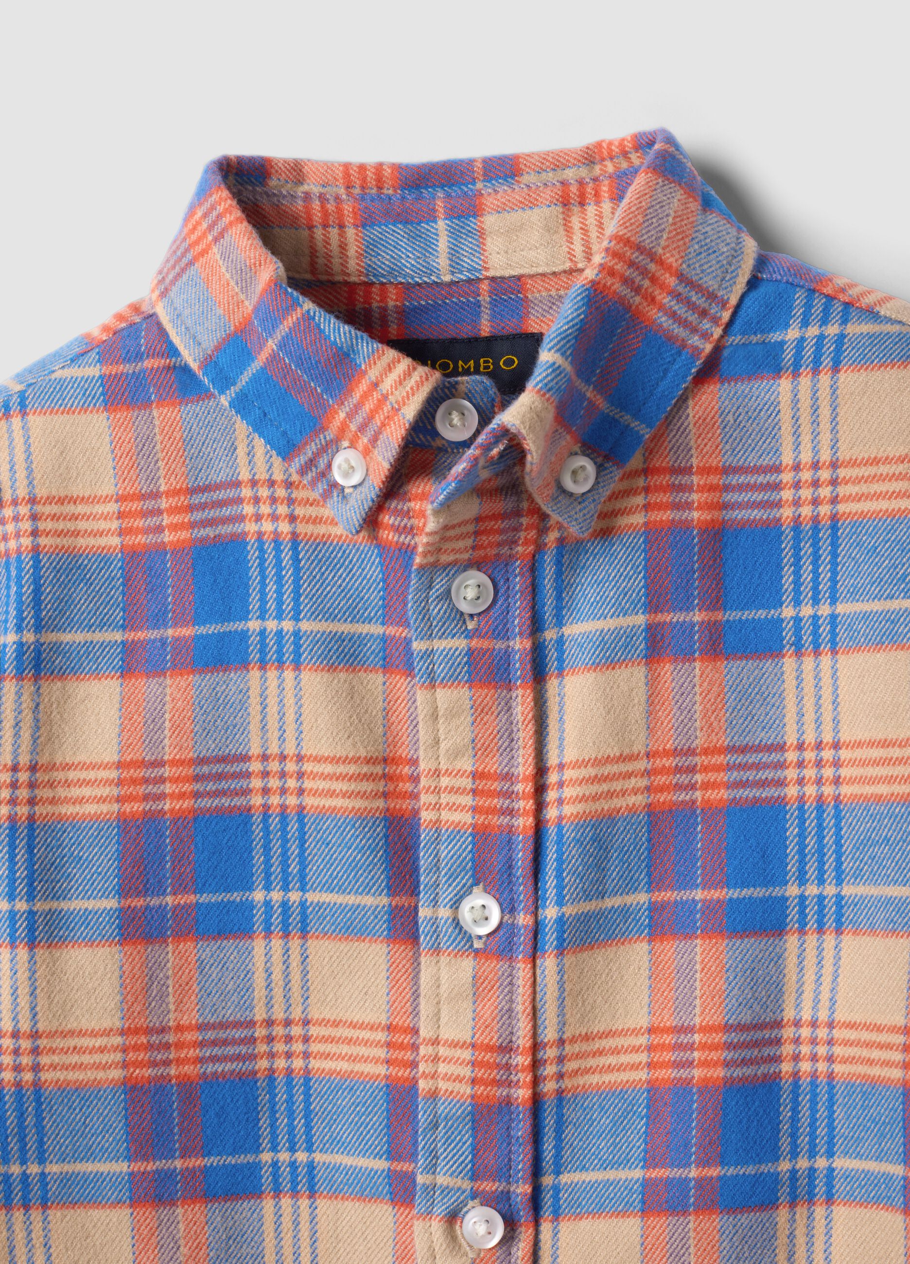 Camicia oxford multicolor a quadri in puro cotone regular fit