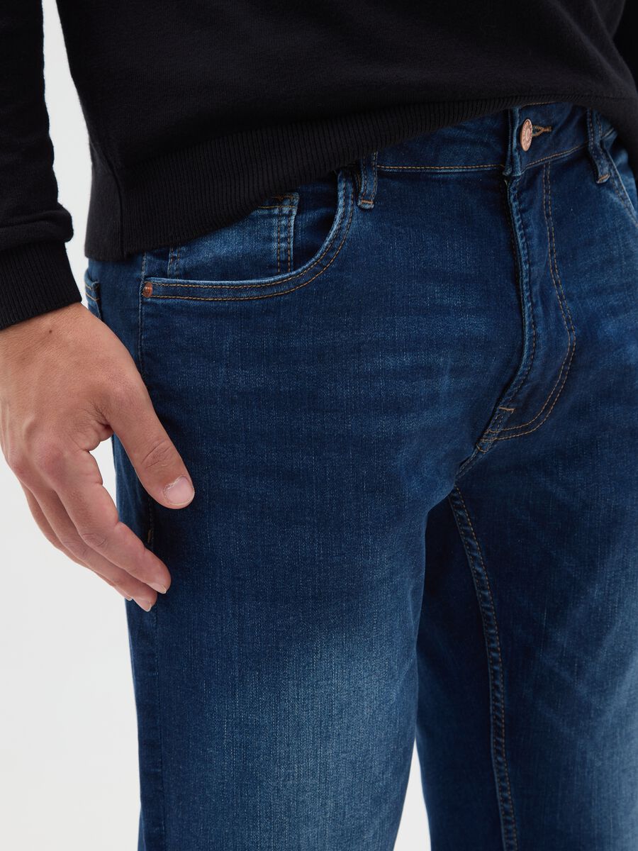 Slim Fit Blue Denim Jeans_3