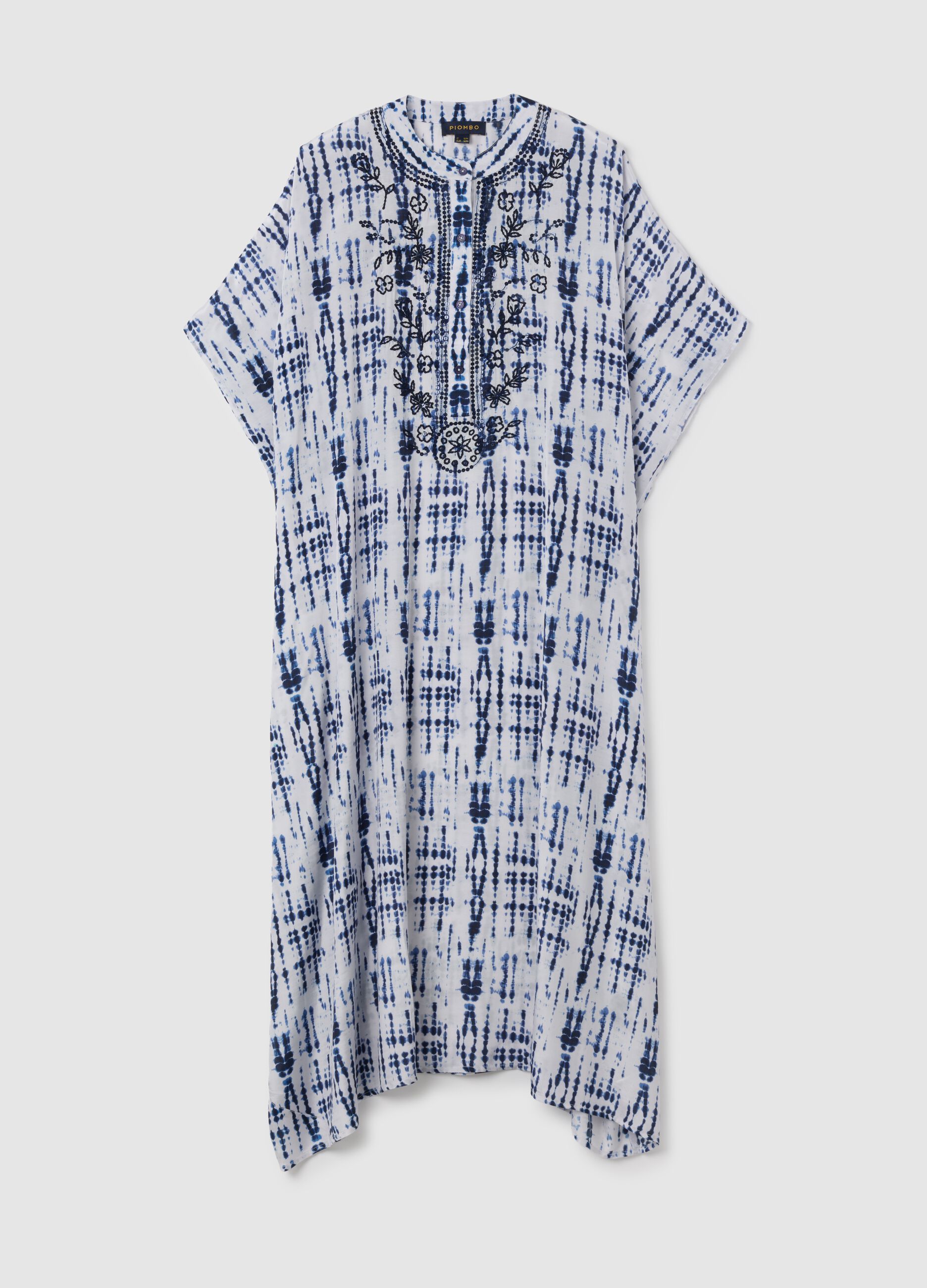 Women's long multicoloured viscose kaftan
