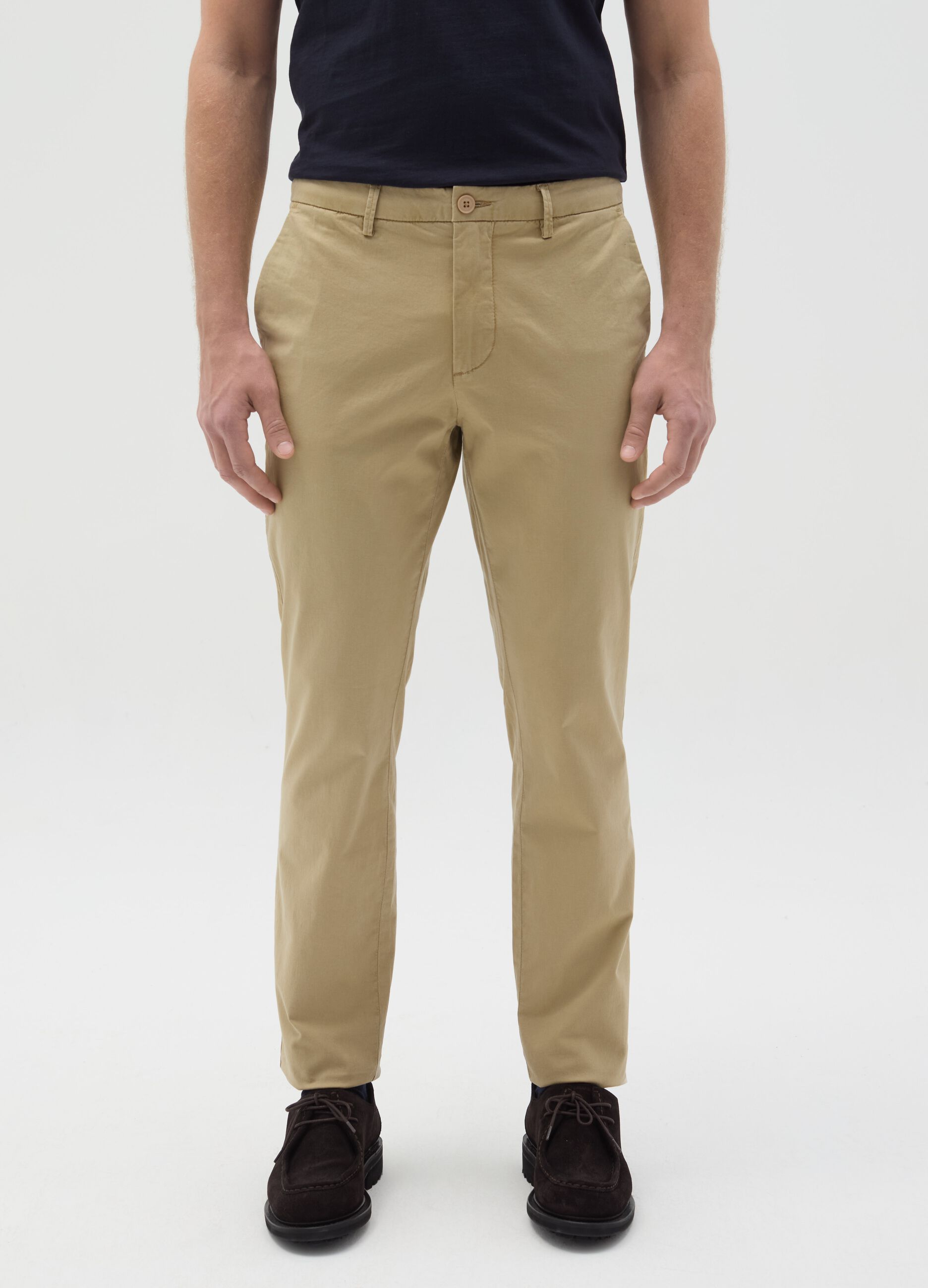 Pantalone chino slim fit in cotone stretch
