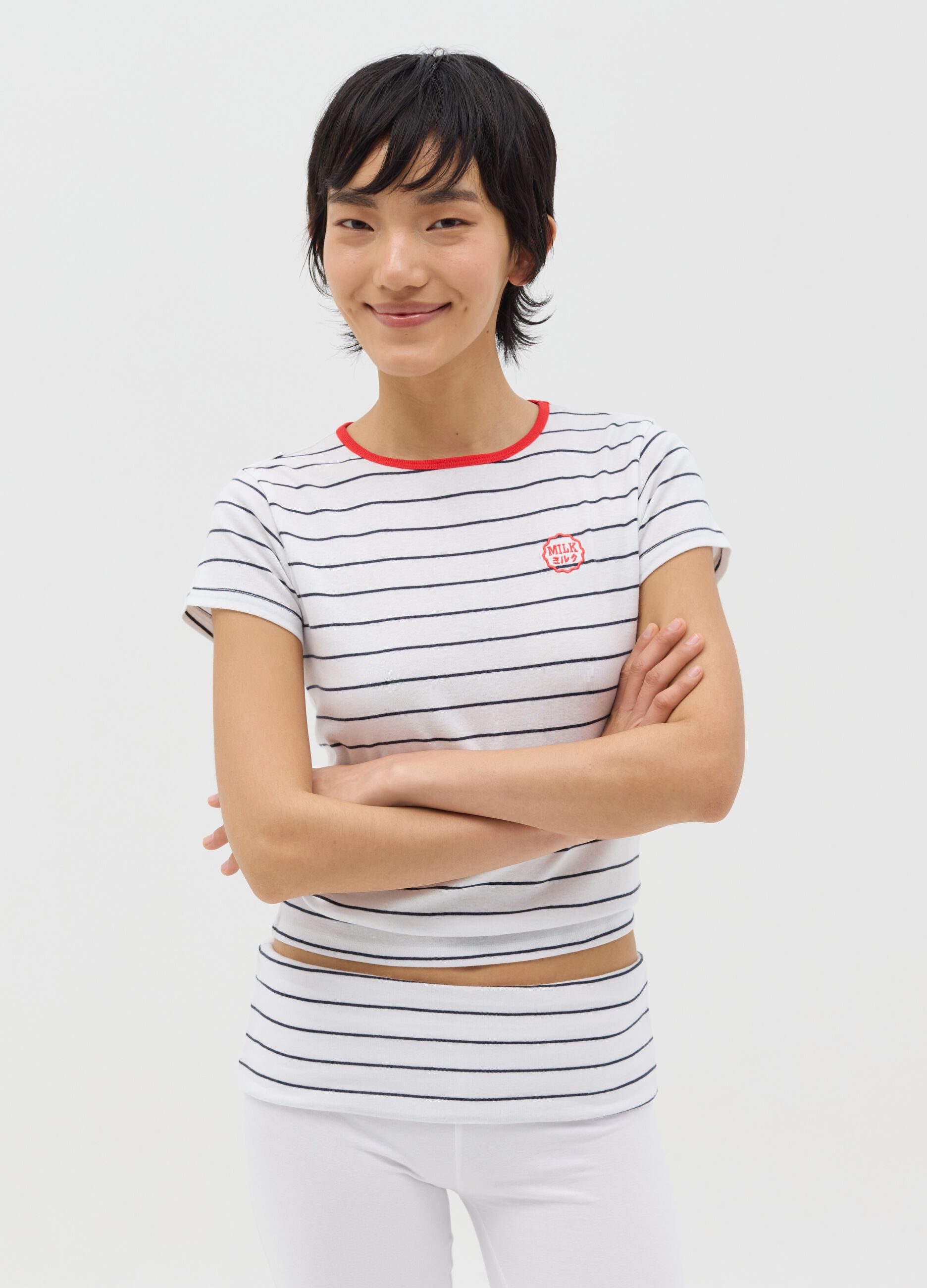 Slim-fit T-shirt in cotton