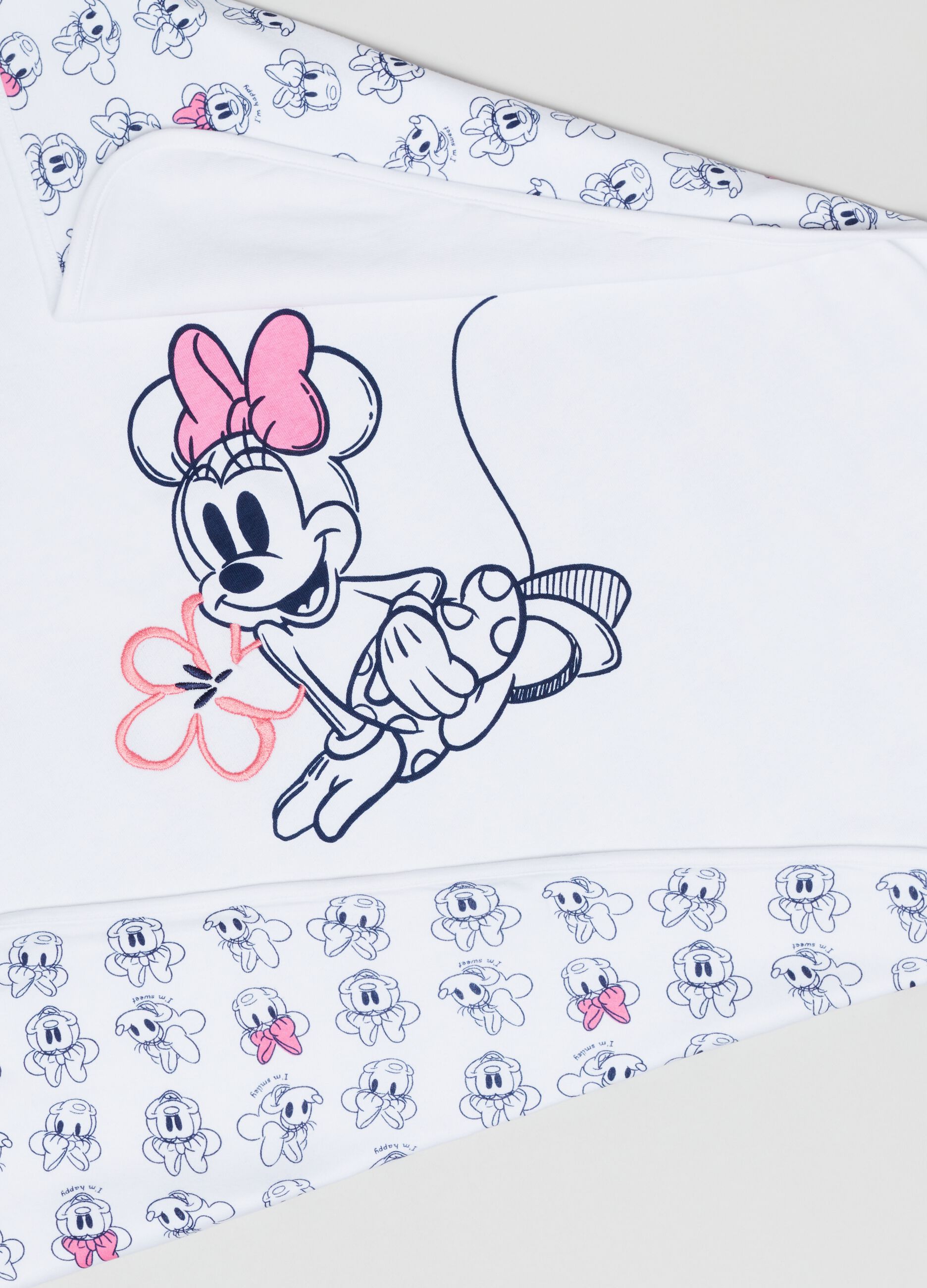 Coperta in cotone con stampa Disney Baby Minnie