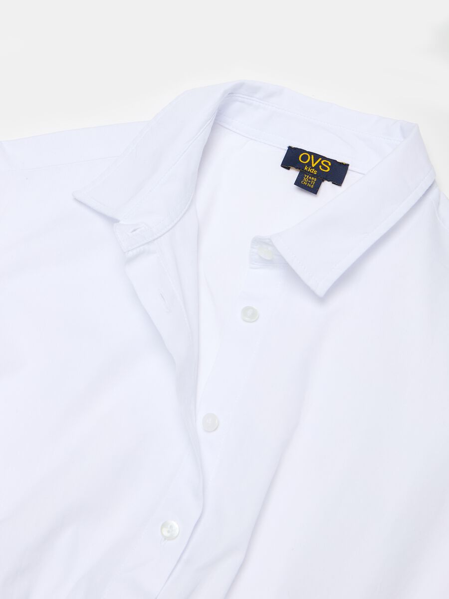 Cotton shirt with elasticated hem_2