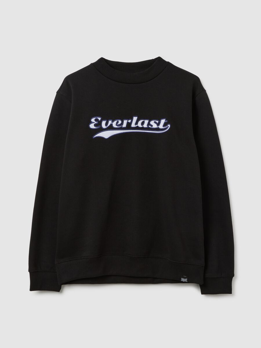 Felpa nera a girocollo Everlast _4