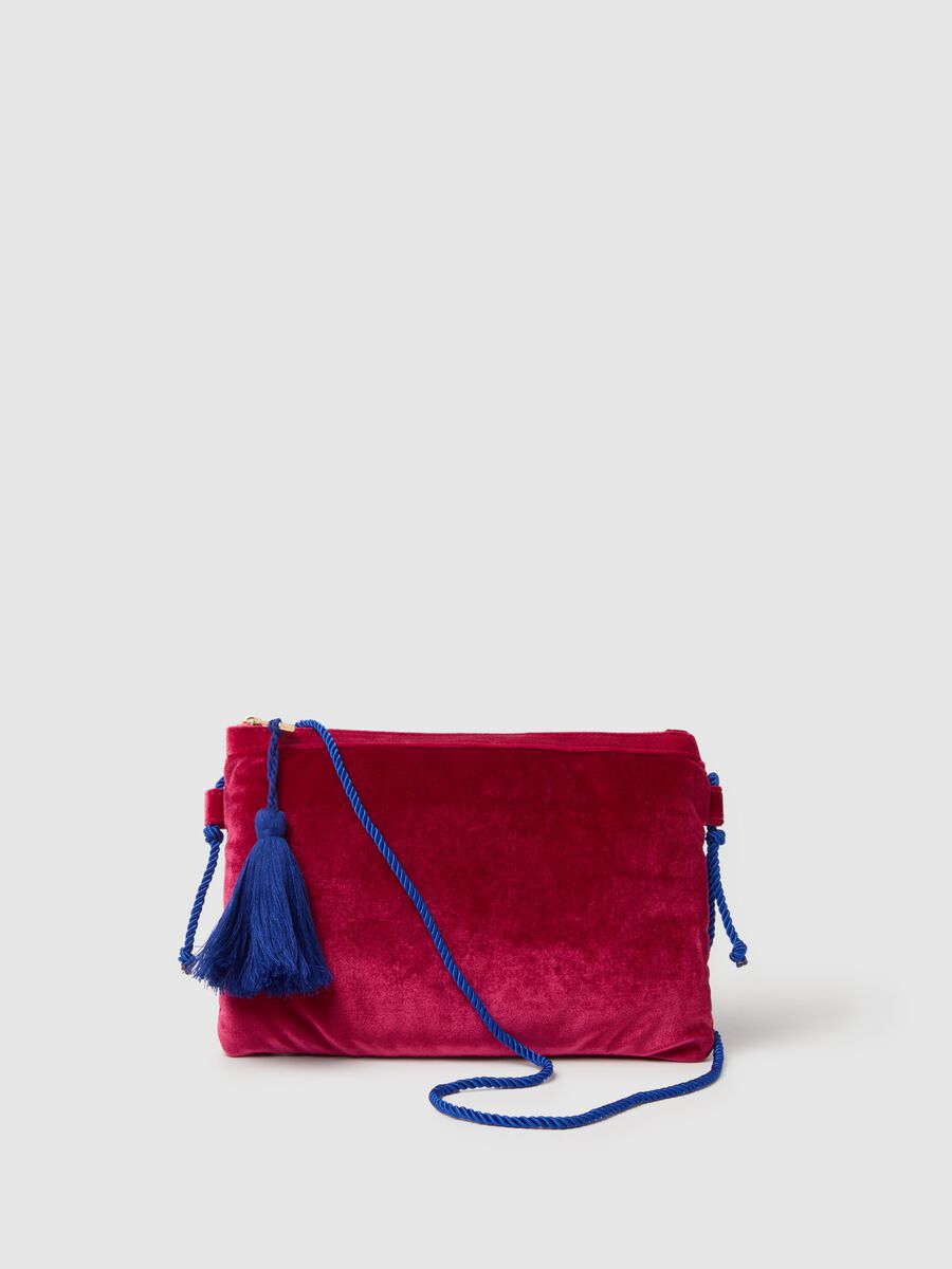 Pink bag with vibrant blue details_0