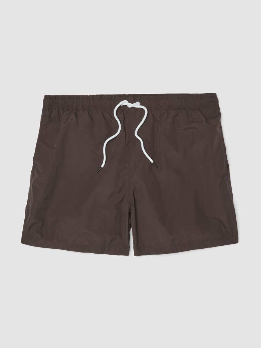 Boxer da mare marroni regular fit con coulisse_4