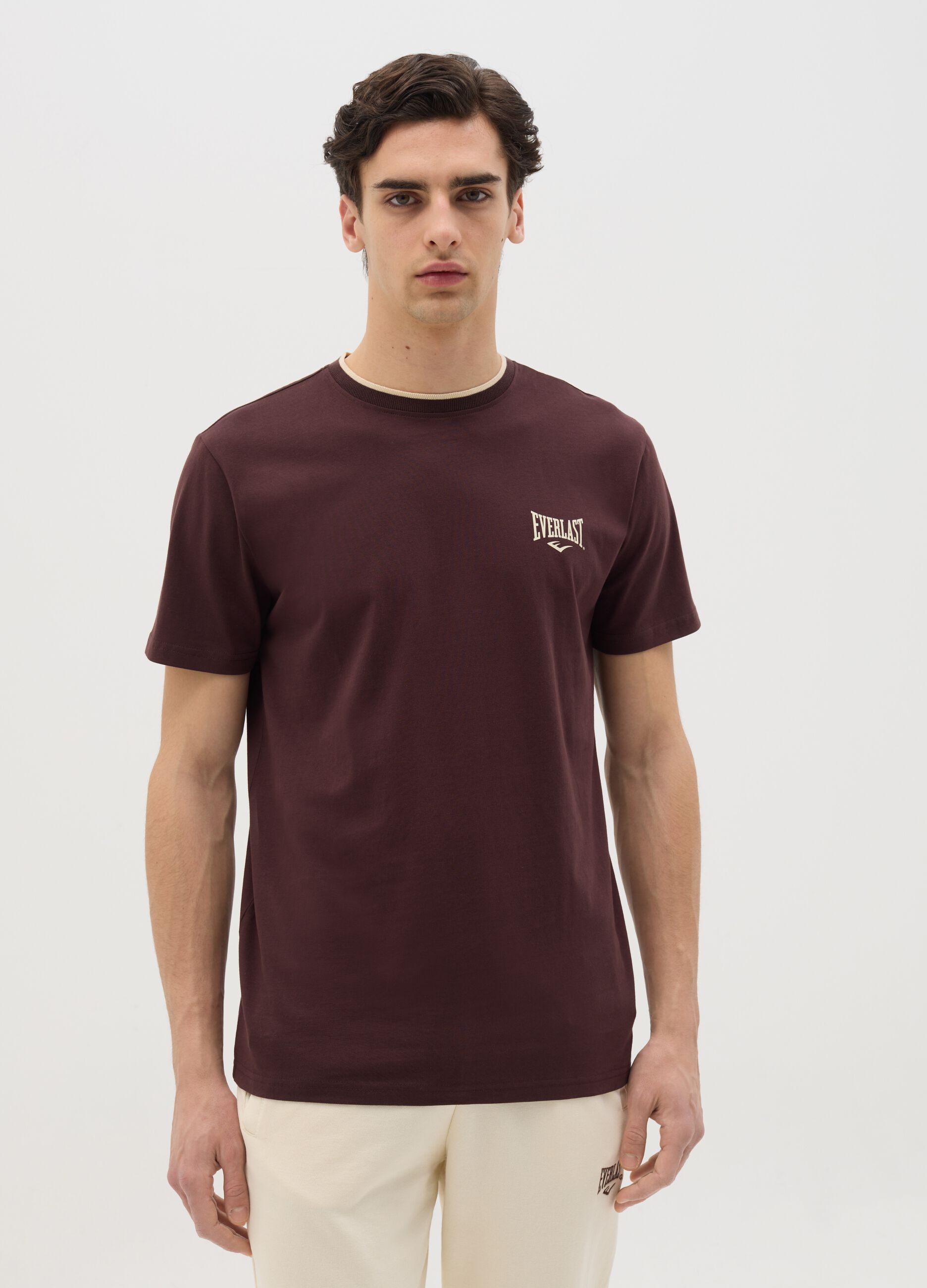 Cotton T-shirt with logo print