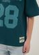 Boy's oversized green pure cotton t-shirt with print_2