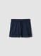 Girls&rsquo; regular-fit blue pure cotton shorts_3