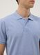 Short-sleeve light blue polo shirt in pure cotton_3