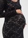Stretch Black Lace Maternity Dress_2