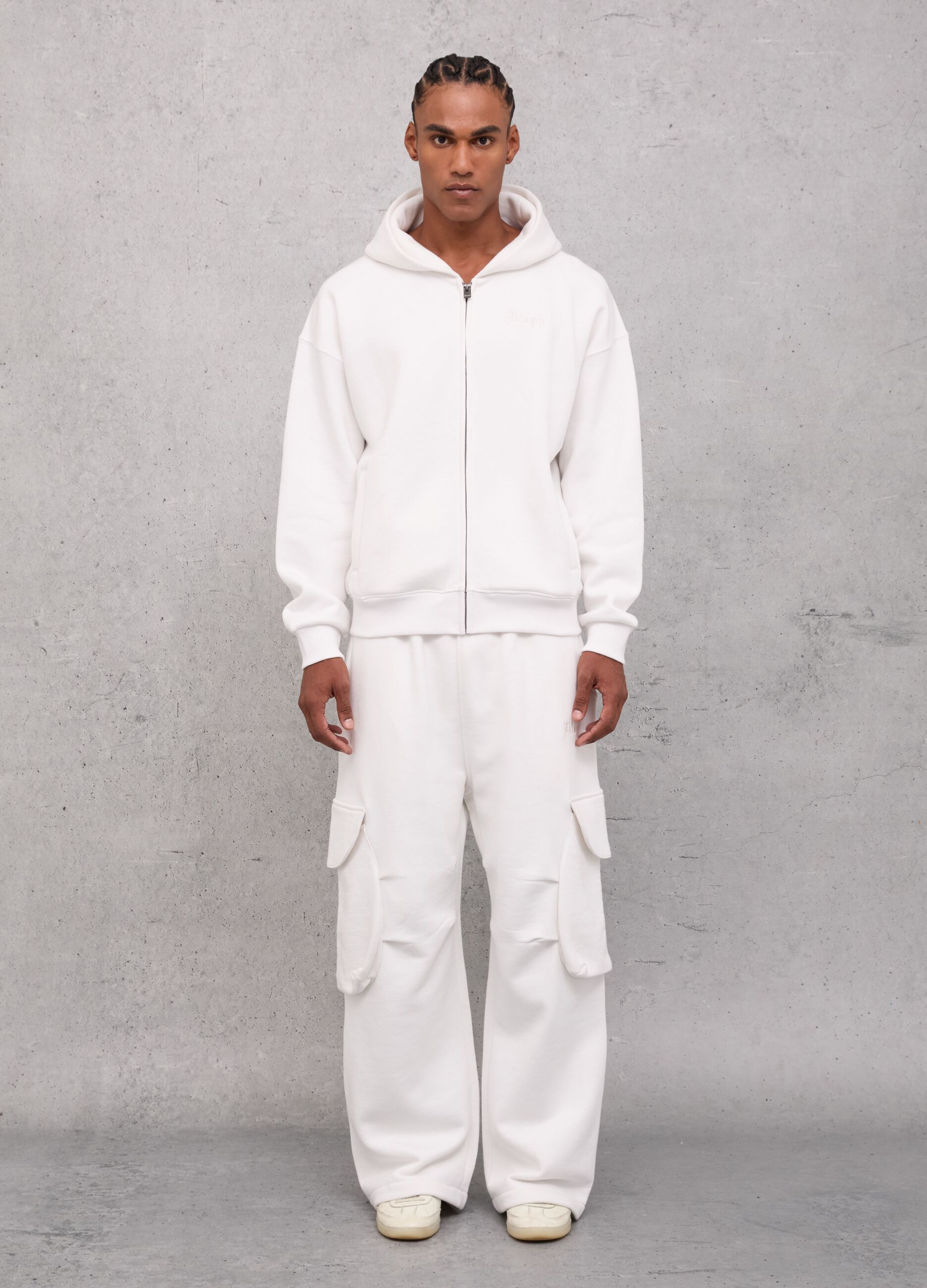 Zip Hoodie White