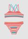 Girls&rsquo; multicolour striped stretch-fabric bikini_0